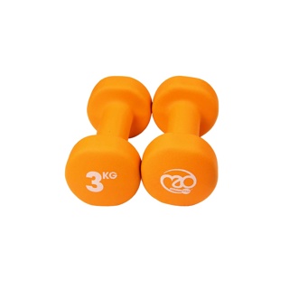 3kg Neoprene Dumbbells - Orange (Pair)