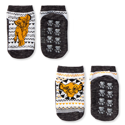 Tiny Soles Grip Socks - Lion King (Pack of 2)