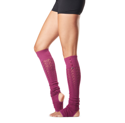 Taya Dance Socks- Thigh High Leg Warmers in Berry