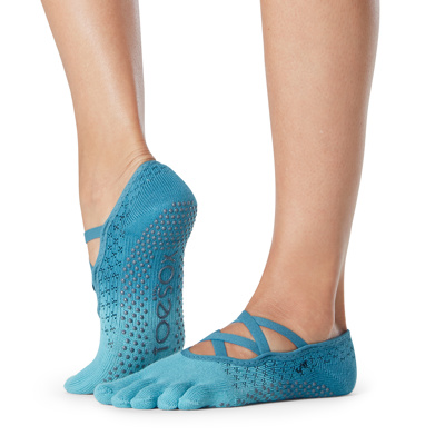 Full Toe Elle - Grip Socks in Glacial 