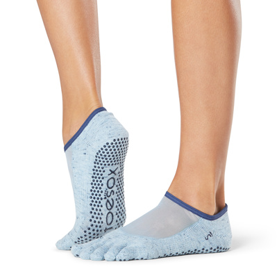Full Toe Luna - Grip Socks in Bluebell 