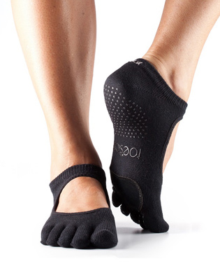 Plie Dance Socks - Full Toe in Black