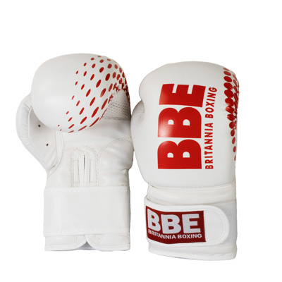 BBE White PVC Sparring Glove - 8 OZ