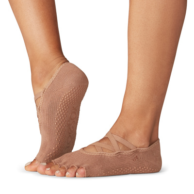 Half Toe Elle - Grip Socks in Natural 