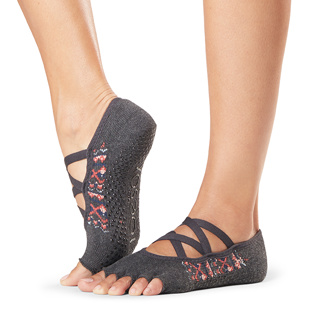 Half Toe Elle - Grip Socks in Sundown