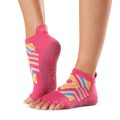 Half Toe Low Rise - Grip Socks in Bon Voyage