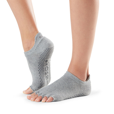 Half Toe Low Rise - Grip Socks in Heather Grey