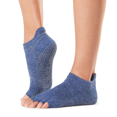 Half Toe Low Rise - Grip Socks in Navy Blue