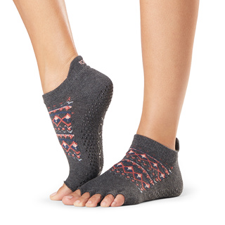 Half Toe Low Rise - Grip Socks in Sundown