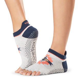 Half Toe Low Rise - Grip Socks in Yonder