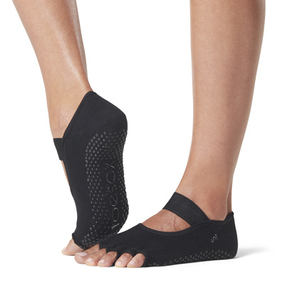 Half Toe Mia - Grip Socks in Black