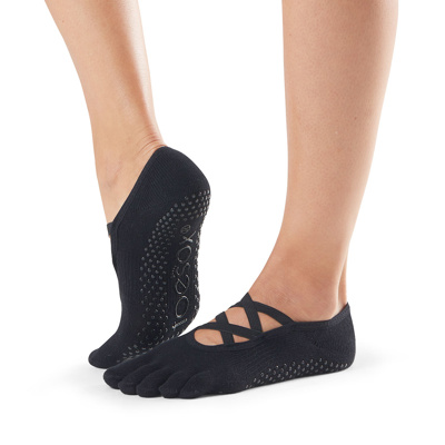 Full Toe Elle - Grip Socks in Black