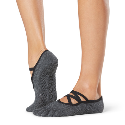 Full Toe Elle - Grip Socks in Pansy