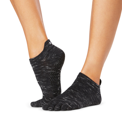 Full Toe Low Rise - Grip Socks in Black Space Dye