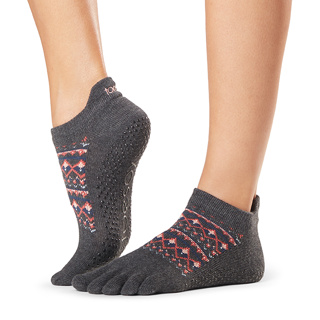 Full Toe Low Rise - Grip Socks in Sundown
