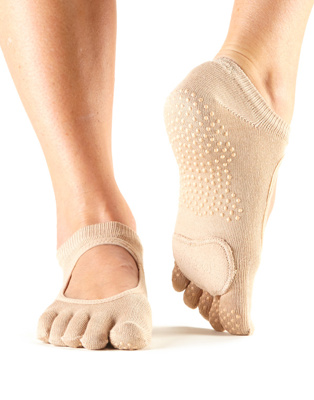 Plie Dance Socks - Full Toe in Nude