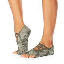 Half Toe Elle - Grip Socks in Cactus Tie Dye