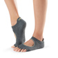 Half Toe Bellarina - Grip Socks in Charcoal Grey/Lime