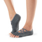 Half Toe Elle - Grip Socks in Charcoal Grey