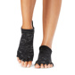 Half Toe Low Rise - Grip Socks in Black Space Dye