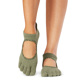 Full Toe Bellarina - Grip Socks in Olive Leopard