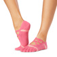 Full Toe Elle - Grip Socks in Hot Pink Stripe Tie Dye