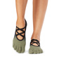 Full Toe Elle - Grip Socks in Olive Ombre