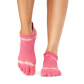 Full Toe Low Rise - Grip Socks in Hot Pink Stripe Tie Dye