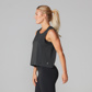 High Low Tank Top in Charcoal